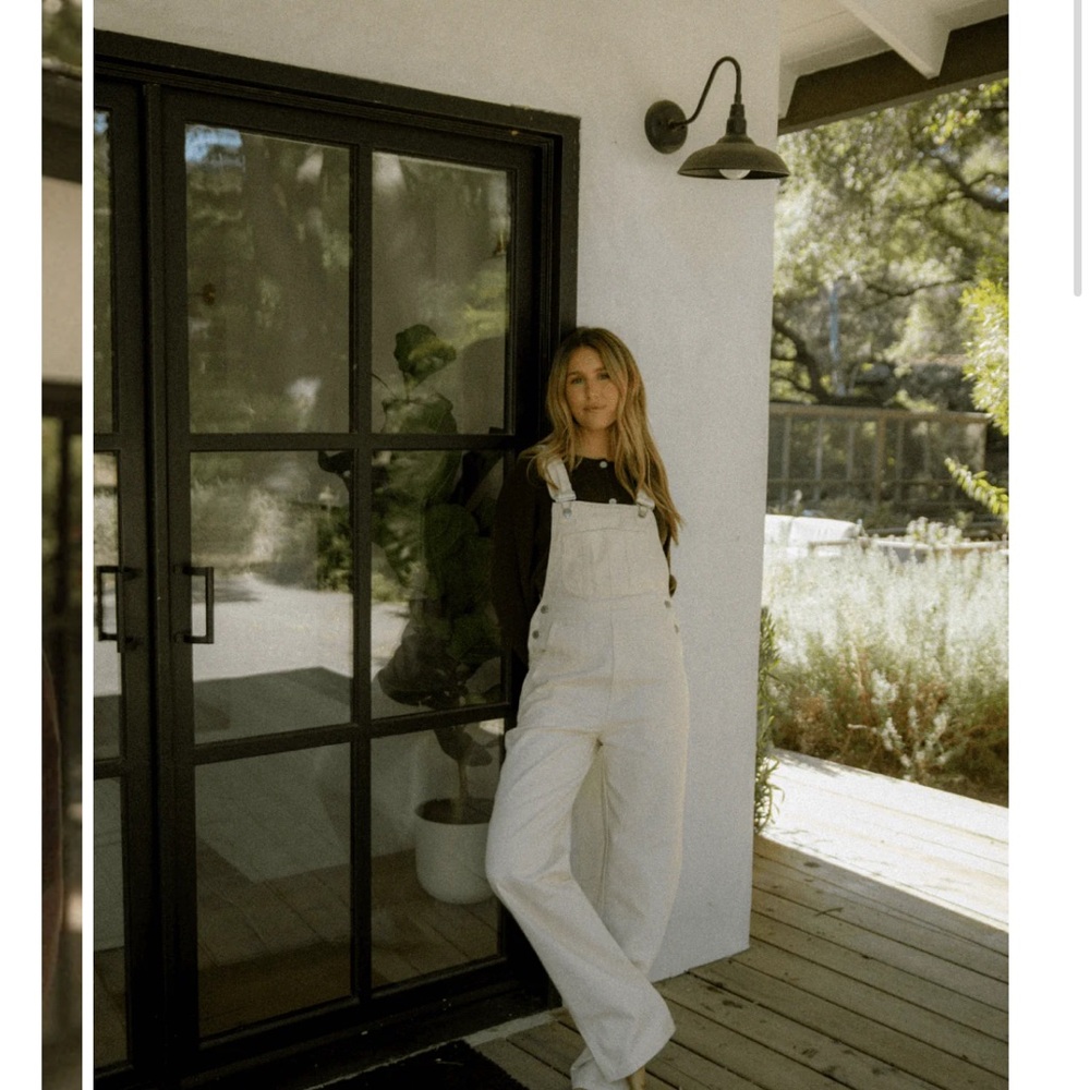 Parke Women's Cream Denim Overalls
